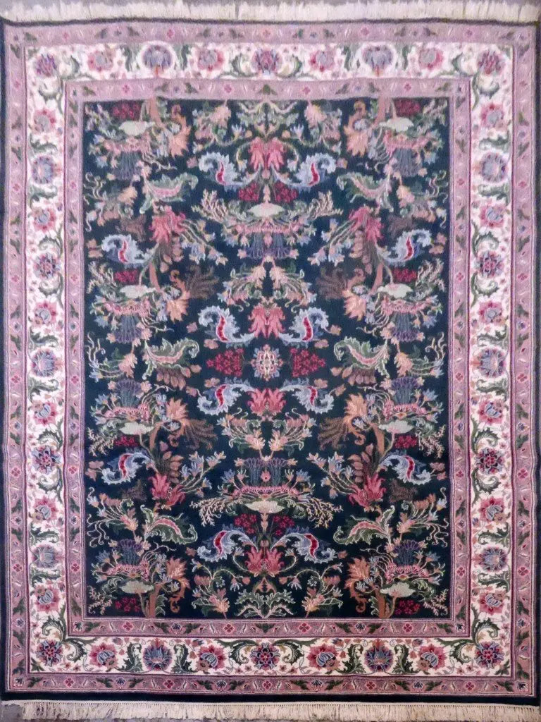 One Of The Kind Indian Hand-Knotted Rug 12'0" X 9'0''